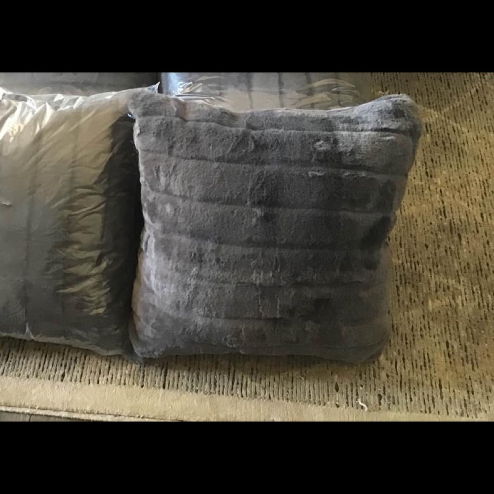 Faux fur Arhaus pillows